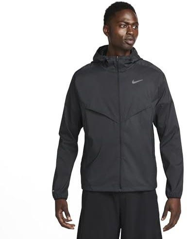 Nike Giacca Uomo Imp Lght Windrnner Jkt, Black/Black/Reflective Silv, FB7540-010, L