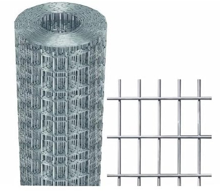 Rouleau 10 m treillis métallique électrosoudé et galvanisé maille 50 x 75 mm pour clôture de construction - 200 cm