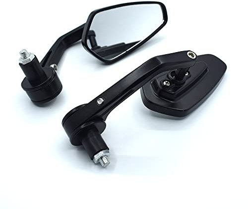 COGNOO Motorrad Lenkerendenspiegel Für Y&amaha MT-07 MT-09 Xmax VMAX NMAX TMAX R1 R6 R15 R25 Universal 7/8 22mm Motorrad Rückspiegel Lenkerendenspiegel Motorrad Rückspiegel