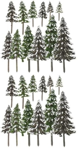 Gadpiparty pcs Cedar sand table model fake trees model pine trees realistic snow frost christmas decoration bottle brush train diorama abs micro scene plant mix