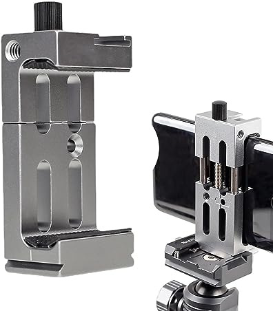 Adaptador de trípode para teléfono,Soporte de pinza de metal ajustable para teléfono móvil - Accesorios de fotos de teléfono para fotografía de productos, grabación de vídeo,