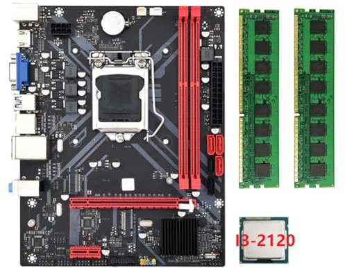B85M VHL Desktop Motherboard + I3-2120 CPU +2X DDR3 1600MHz 8G RAM LGA 1155 USB 3.0 SATA 3.0 Scheda madre del computer durevole facile da usare