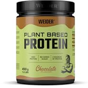 Weider - Plant Based Protein - Veganes Mehrkomponenten-Eiweiß mit Erbsen-, Ackerbohnen- und Reisprotein - Whey Alternative, Proteinpulver mit 29g pro Shake - 450g - Schoko