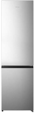 Hisense RB440N4ACC Kühl- Gefrierkombination/Total NoFrost/Multiflow 360°/ Flaschenhalter/Holiday Mode/FreshZone/ 336L(178+78)/ Essential/BxHxT: 59,5×201,7×57,9 cm/Silber [Energieklasse C]