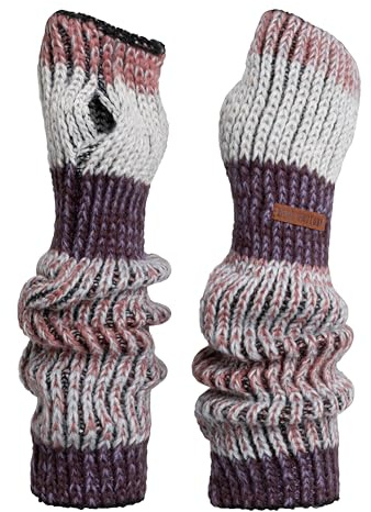Knit Factory - Remy Stickade Pulsvärmare - Velvet Plum - One Size