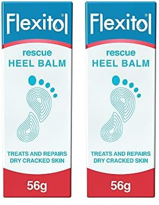 Flexitol Rescue Heel Balm, for Softer and Smoother Feet, Exfoliates Hard and Dead Skin, Gentle and Effective Formula for Dry, Rough Feet, Dermatologist Recommended, 1 x 56g (Pack of 2)