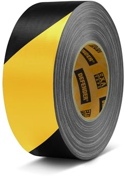 Defender EXA-TAPE BY 50 BULK Ruban adhésif en tissu de qualité supérieure BULK | noir/jaune | brillant | 50 mm x 50 m