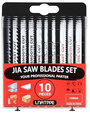 Zfegto A14AK10 for Ryobi Jig Saw Blades Assortment, T-Shank Metal/Wood Cutting 10 Pcs