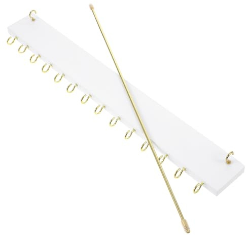VICASKY Organizer da Parete per Gioielli Bianco Portagioie Appendi Collane e Bracciali con Supporto per Orecchini Espositore da Muro per Gioielli Decorazione per Camera