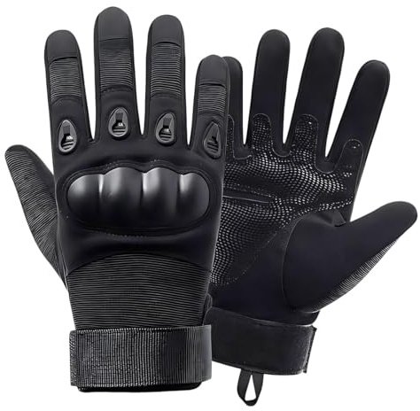 GNALIA Gants Moto 1 Paire Noirs Taille L