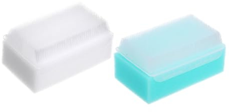 VALICLUD 2pcs Sensory Brush for Newborn Bathing and Massage Soft Tactile Sponge with Ergonomic Grip for Cradle Cap Care and Nail Scrubbing Bath Scrubber for Gentle Skin Cleaning