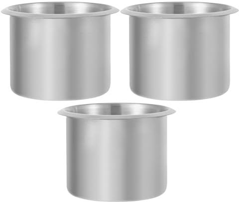 Cabilock 3 Piezas Soporte de Bebidas para Barco de Portavasos de Acero Inoxidable Resistente la Corrosión Insertos Empotrados para Vehículos Sofás y Reposabrazos