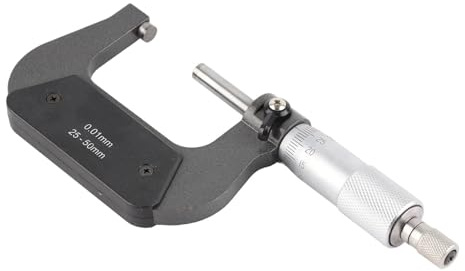 bügelmessschraube Mikrometer Außendurchmesser Chrom-Vanadium-Stahl Spiralverriegelung Messgerät 25‑50mm