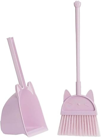 Kids Broom and Dustpan Set - 20 Inch Kids Cleaning Set - Pretend Brooms Brush Dustpan, Childs Toy Fun andd Educational Kid Broom andd Dustpans Sets for toddlerr Girls and Boys