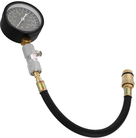 PAMINGONO Kit Tester Compressione Motore Manometro di Precisione, Strumento Portatile per Test di Compressione Cilindri Auto, Dispositivo Multifunzionale per Diagnostica Motori di Piccole