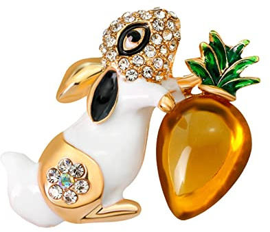 LNNSHX brosch Broschnålar, Kvinnor Brosch Påskhare Brosch Legering Diamant Drop Oil Dam Corsage Dam Kostym Jacka Brosch Smycken 1st Diamantbrosch