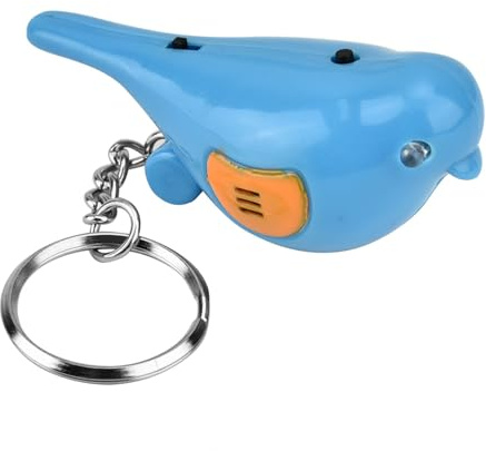 Yctze Trovachiavi per Uccelli con Fischio a LED Portachiavi con Controllo Vocale Intelligente con Batteria Trovachiavi per Uccelli Easy Object F, Cercachiavi con Fischio a LED, Cercachiavi (BLUE)