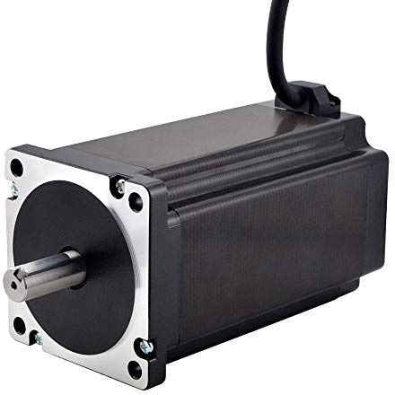 STEPPERONLINE Nema 34 Schrittmotor 13.0Nm 6.0A 14mm Keilnut Welle 1m Kabel | für 3D-Drucker/CNC Fräsmaschine
