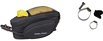 KlickFix Unisex Fahrradtasche Contour Magnum Fahrradtasche, schwarz, Standard & Zubehör Contour Adapter, Schwarz, One Size