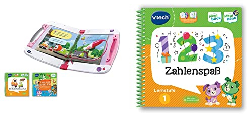 Vtech MagiBook v2 pink inklusive 2 Lernbüchern – Interaktives Lernbuchsystem zur Vorbereitung auf den Kindergarten und die Schule – Für Kinder von 2-7 Jahren & 80-480704 - Magibook - Lernstufe 1