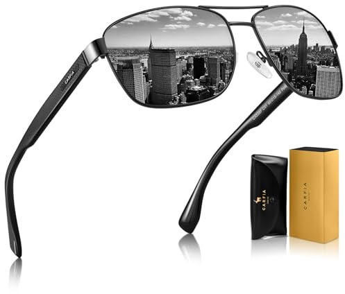 Carfia Piloto Gafas de sol Hombre,100% Protección UV(CA5397)