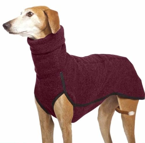 Herbst Und Winter Warmer Windhund, Labrador, Schäferhund, Großer Hund, Kleidung, Rollkragenpullover, Pullover, Stretch-Fleece, Hundepullover, Weste, Haustierjacke, Mantel, Anzüge,Rot,5XL
