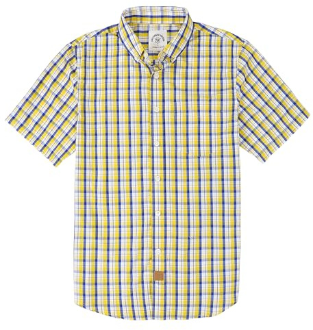 Dubinik® Chemise Homme Manches Courtes Carreaux De Travail Poche Casual Été Chemisette Homme Bouton Chemise Carreaux Homme
