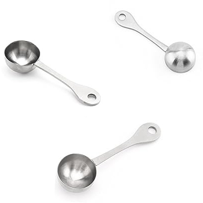 LABRIMP 2pcs Sturdy Rustless Measuring Spoons Kitchen Tools for Baking Tea Sugar Long Handle