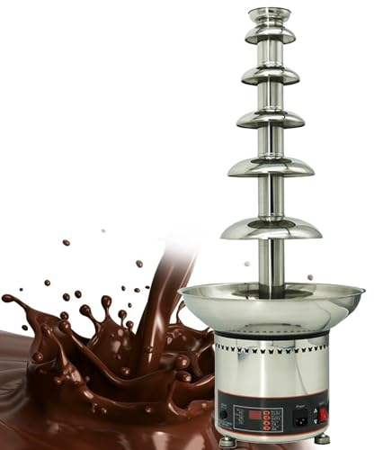 Fuente de fondue de chocolate para fiestas, uso comercial, función de calentamiento, máquina de cascada de chocolate para derretir 12 horas continuas