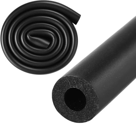 M METERXITY Pipe Insulation Tube, 10mm 3/8 ID 20mm 7/9 OD 3.3Ft 1m Length, Soft Flexible Foam Tubing for Handle Grip Support/Guitar Stand/Roof Racks [Black]