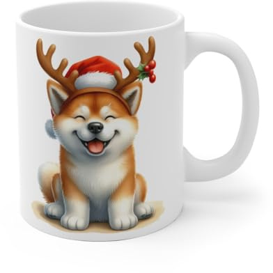 Mug Chien Shiba Inu de Noël – Tasse Festive en Céramique pour Enfant et Adulte