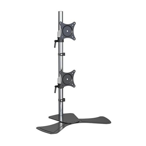 Single/Dual/Triple Monitor Stand Dual Monitor Stand for Desk, Vertical Stack Screen Monitor Mount, Free Standing Dual Monitor Mount Fits 17-27 Screens within 17.6 lbs Monitor Mount Arm