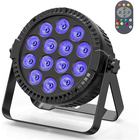 HOLDLAMP 84W RGBW LED Par Scheinwerfer Licht mit Fernbedienung, 4/8CH DMX Bühnenlicht Strahler Discolicht für DJ Party Geburtstag Hochzeit Weihnachten Halloween