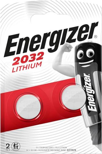 Energizer Ultimate Lithium - CR 2032 Pile Bouton (Lot de 2) - Piles 3V - La 1ére pile bouton sécurité 3 en 1 Child Shield - technologie d'alerte couleur - Conservation 12 ans
