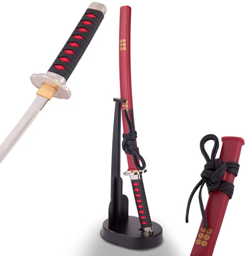 Brieföffner Schwert Mini Katana Schwert Scharf Echt 20 cm Hergestellt in Japan mit Ständer Brieföffner edel Japanische Clans (Sanada Yukimura KT-22S)