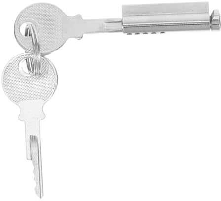 Serrure de Rechange pour Réfrigérateur 35mm, avec 2 Clés | Verrou de Sécurité pour Réfrigérateur, Serrure Congelateur Argenté, Cadenas Frigo Porte