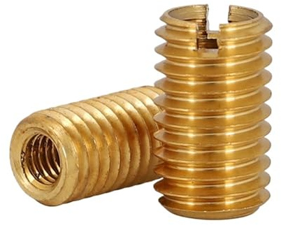 Tuerca reductora con manguito, Paquete de tuercas reductoras con manguitos inserción rosca latón M2 a M16(M2 x M4 x 5 (5pcs))