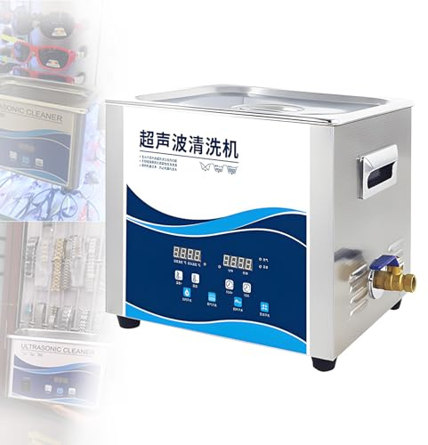 EpyGnom Ultra Sonic Cleaner 304 Stainless Steel Professional Ultrasonic Cleaner Machine Ultrasound Cleaner with Digital Timer & Heater for Jewellery Dentures Carburetors Coins Cleaning 610-10L