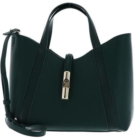 Furla Leder Shopper Goccia Tote Bag Botanical Green dunkelgrün