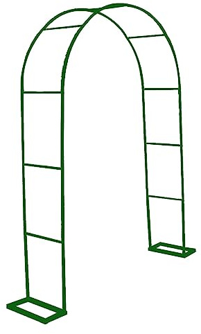 Rosspaljé för trädgårdsjärn, rostar inte utomhus- och inomhusstöd för klätterväxter, perfekt för trädgårdsfester och evenemang, robust grön design, perfekt för blomdekoration