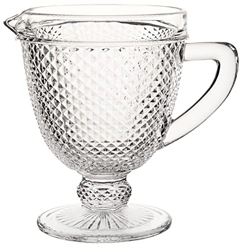 Dante Jug 65oz / 1.85ltr - Diamond Cut-Glass Style Water Jug Cocktail Jug