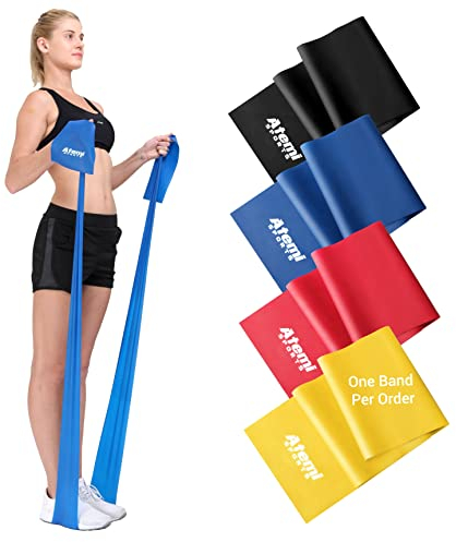 Exercise Band | 1.2m or 2m Resistance Bands for Women or Men | Long Resistance Band for Pilates & Stretching | Physiotherapy Recovery Fitness Bands (#2 Red (Medium), 2m)