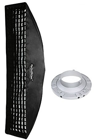 Godox 14x63 / 35x160cm Strip Beehive Honeycomb Grid Softbox with Bowens Mount Speedring for Studio Flash Strobe Lighting
