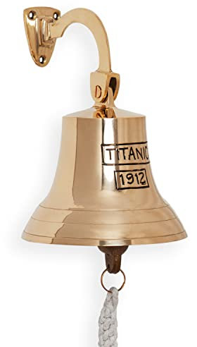 Moritz Titanic Schiffsglocke 1912 Messing Glocke Nostalgie Nautic Maritim (Ø 14 cm)