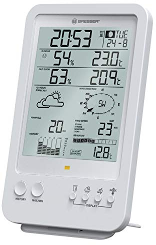 Bresser Additional Base Station for 7002513 Wireless Weather Station 5-in-1 Weather Centre, White