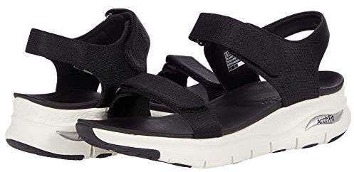 Skechers Dam Arch Fit TouristyFlat Sandal, Svart n¨t, 36 EU