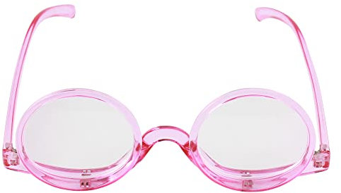 Millya Women Rotatable Make-Up Magnifying Glasses Flip Up Spectacle Lense Eyeglasses for Reading (Purple, +2.5)