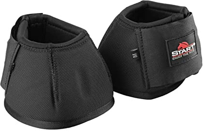 Start Pferdeglocken ohne Umdrehen Springglocken mit Klettverschluss, Hufglocken für Pferde, Ponys Warmblut, Kaltblut, Vollblut, 2er Set, Mehrfarbig