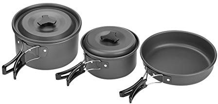 Camping-Kochgeschirr-Set Für 2–3 Personen Für Camping, Rucksackreisen, Kochen Im Freien Und Picknick