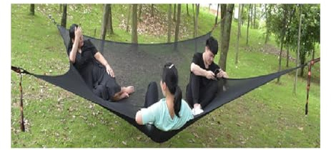 Aerial Camping Hammock Hängematte Quad Zelt für Abenteuer im Freien Multi-Person Portable Outdoor 2-4 People Zelt Reisen Quadrat 3 * 3 * 3 * 3 m